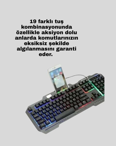RGB Aydınlatmalı Oyuncu Klavye Mouse – Mekanik Hissiyat Maksimum Kontrol