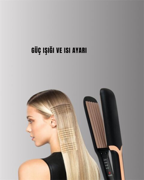 DP-134 Tost Saç Şekillendirici – Hızlı Isınan Kalıcı ve Belirgin Dalgalar İçin İdeal