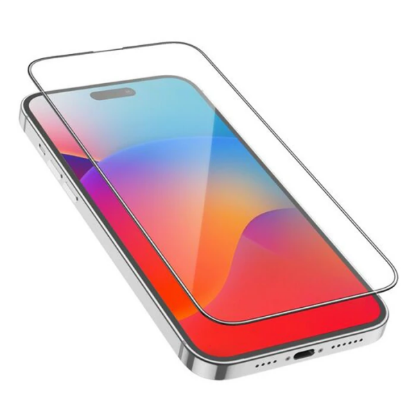 HOCO iPhone 15 Plus Full HD Tempered Kırılmaz Cam Ekran Koruyucu 10 Adet Set-(5775)