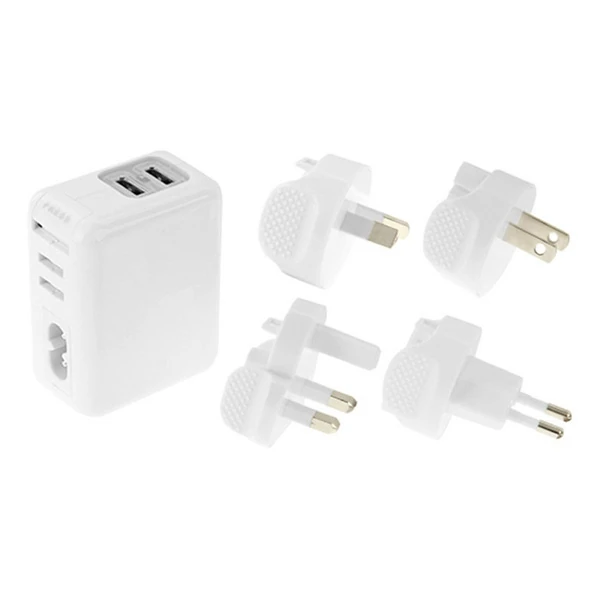 Haweel Universal Seyahat Şarj Adaptör İPhone Ve 1 Mikro Usb Şarj Kablosu Set-(5775)