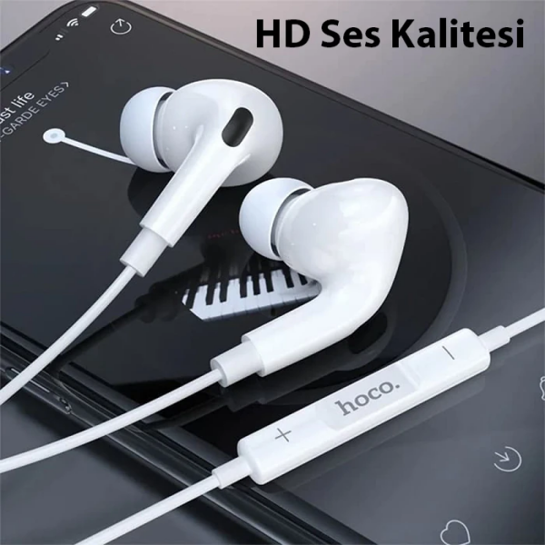 HOCO M111 Pro Primero Lightning Kulakiçi Mikrofonlu Kablolu Kulaklık-(5775)