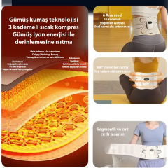 Ezere SlimBelt Pro EMS Isıtmalı Bel ve Karın Masaj + Egzersiz Kemeri – Dijital Ekranlı Şarjlı 3 Kademeli-(5775)