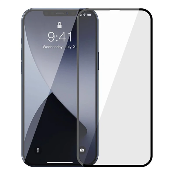 Baseus İPhone 12 Mini 5.4 0.3MM 3D Full Tempered Cam Ekran Koruyucu 2Adet Set-(5775)