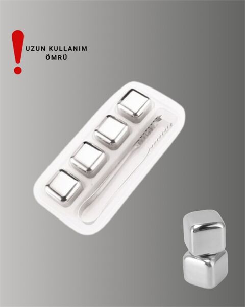 Paslanmaz Metal Buz Küpleri-Çok Amaçlı Kullanıma Uygun