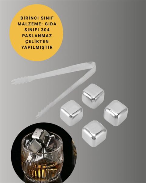 Paslanmaz Metal Buz Küpleri-Çok Amaçlı Kullanıma Uygun