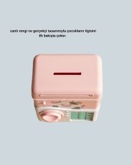 Pembe Şifreli Eğitici ATM Kasa Çocuk Kumbarası