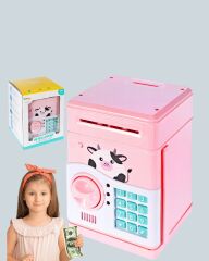 Pembe Şifreli Eğitici ATM Kasa Çocuk Kumbarası