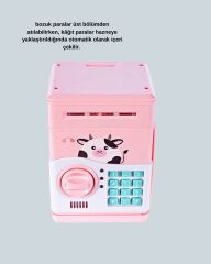 Pembe ATM Kasa Görünümlü Elektronik Şifreli Çocuk Kumbarası