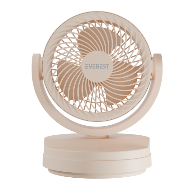 EVEREST EFN-509 KREM 3 Kademeli Hız 175cm 3 Kanat Pervane ve Çerçeve Masaüstü USB Vantilatör(1923)