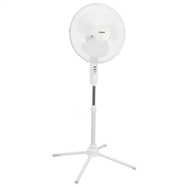 EVEREST FAN10 BEYAZ EcoWind 3 Kademeli Hız 40cm 3 Kanat Pervane ve Çerçeve 45W Otomatik Salınım Yükseklik Ayarlı Vantilatör(1923)