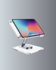Ayarlanabilir Şeffaf Tablet Standı Kaymaz Silikon Tabanlı