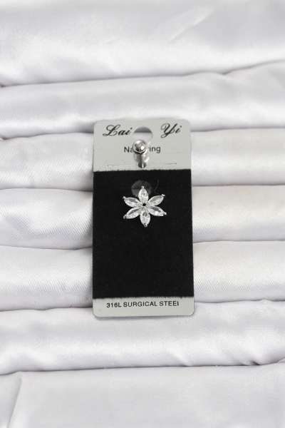 316L Cerrahi Çelik Lotus Model Göbek Piercing 5886