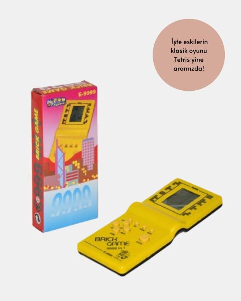 Mini Tetris El Aterisi – Taşınabilir Retro Oyun Konsolu Pil ile Çalışan Klasik Model