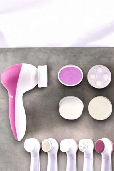 Taşınabilir Yüz Temizleme Cihazı Masaj Peeling Temizlik 5 Başlıklı