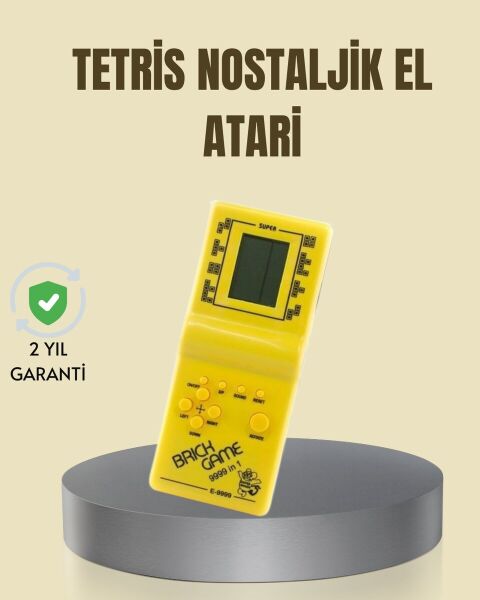 Taşınabilir Tetris Oyunu El Konsolu – Dayanıklı Plastik Pil ile Çalışan Retro Oyun Aleti