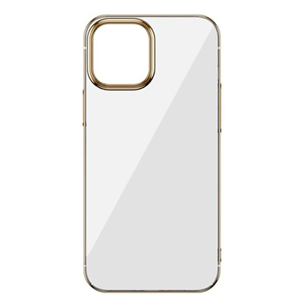 Baseus Glitter İPhone 12/12 Pro Şeffaf Lüx Silikon Kılıf Soft TPU Kılıf-(5775)