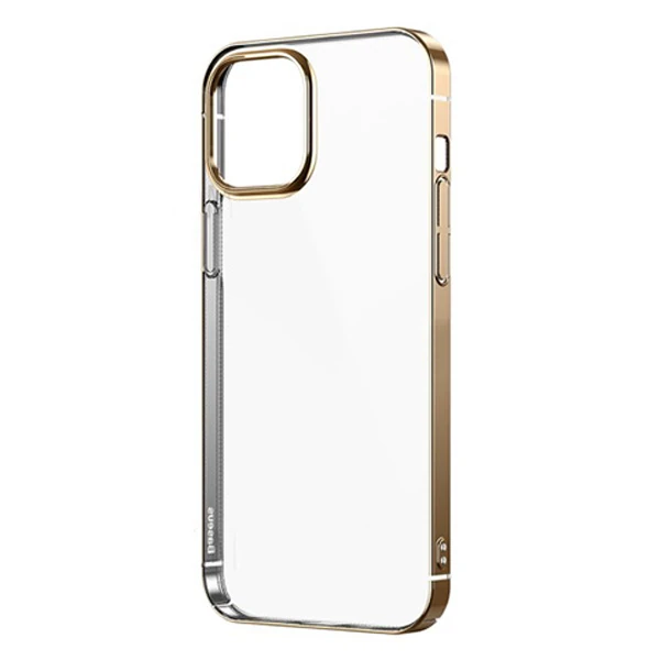 Baseus Glitter İPhone 12/12 Pro Şeffaf Lüx Silikon Kılıf Soft TPU Kılıf-(5775)