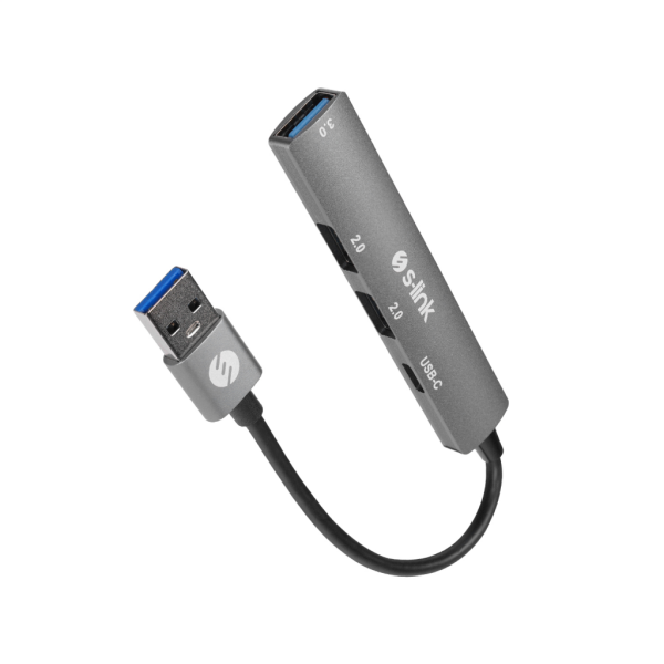 S-LINK SW-U322 USB3.0 to 2xUSB 2.0 1xUSB 3.0 1xType-C Metal USB HUB(1923)