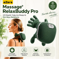 EZERE RelaxBuddy Pro OvmalıIsıtıcılı İnsan Eli Şeklinde Şarjlı Boyun Masaj Aleti-(5775)