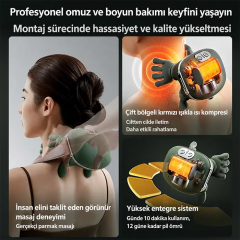 EZERE RelaxBuddy Pro OvmalıIsıtıcılı İnsan Eli Şeklinde Şarjlı Boyun Masaj Aleti-(5775)