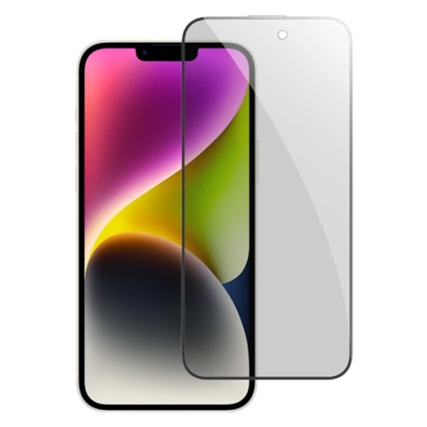 Ally iPhone 14 Privacy Hayalet Full Koruma Tempered Cam Ekran Koruyucu-(5775)