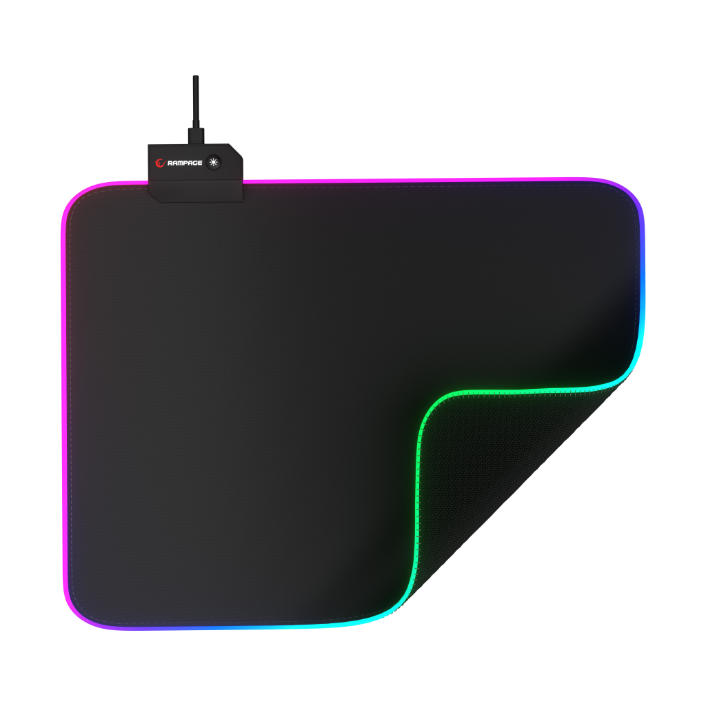 Rampage MP-21 PULSAR M RGB 252x328x3mm RGB Led Gaming MOUSE PAD (Siyah)(1923)
