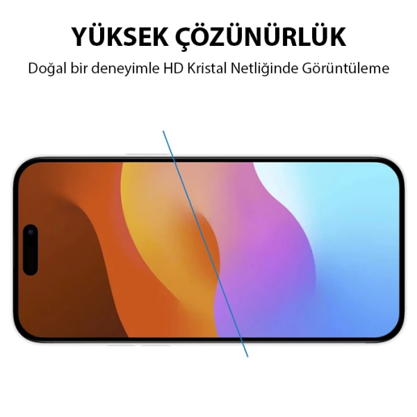 Ally iPhone 15 Plus Full Glue Tempered Kırılmaz Cam Ekran Koruyucu-(5775)