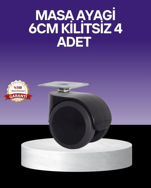 Çok Amaçlı Kilitsiz Masa Ayağı Tekerleği 6 cm