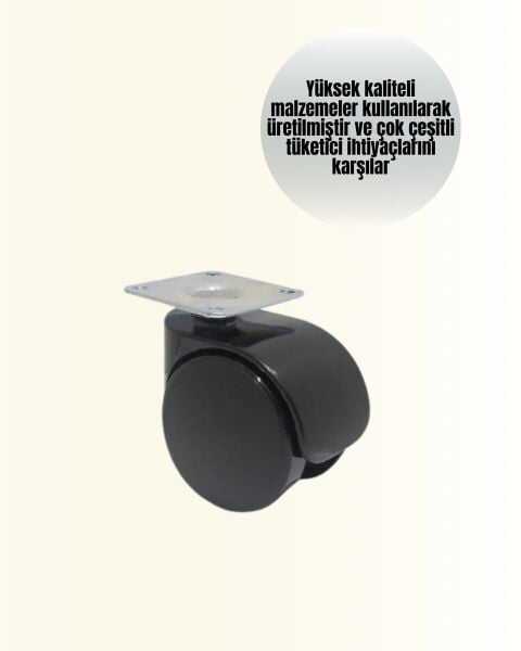 Çok Amaçlı Kilitsiz Masa Ayağı Tekerleği 6 cm