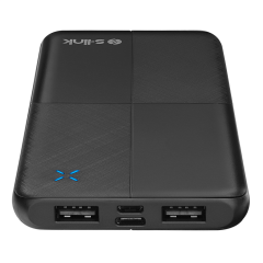 S-LINK IP-G12N Siyah 10.000mAh 2xUSB 1xMicro USB 1xType-C 4 LED Göstergeli PowerBank(1923)