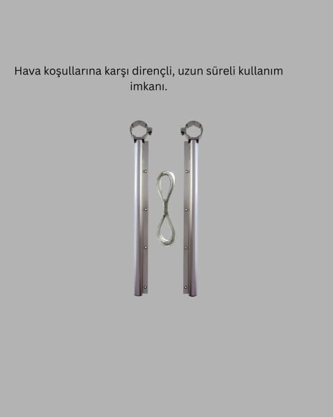 25x60 Balkon Askılığı Kare Demir Uyumlu Hava Dayanıklı Çamaşır Askısı
