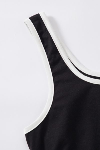 Kadın Siyah Askılı Crop Top ve Şortlu Gecelik Takım H110560
