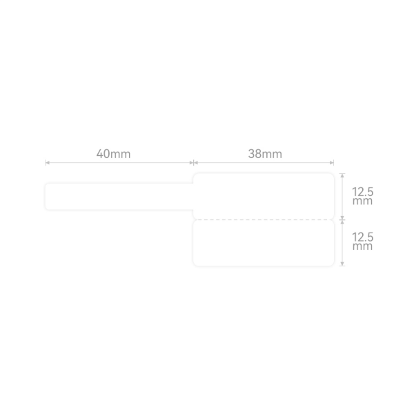 NIIMBOT T25 Etiket 38mm x 40mm 100 adet Beyaz  Kablo için (B1B21SB3S)(1923)
