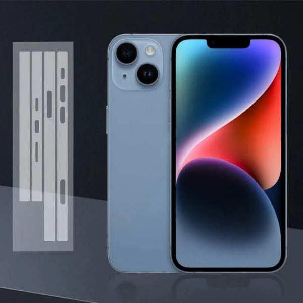 ALLY iPhone 14 Hidrojel Hayalet Yan Alt Üst Kaplama Koruyucu Film-(5775)
