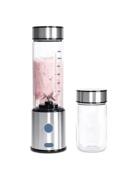 Taşınabilir Cam Blender 450 ml 350 ml Çift Hazneli Smoothie Blender