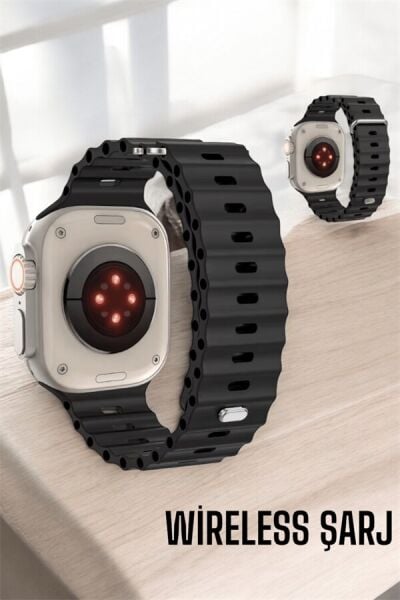 45 MM Gri Kasa Ultra Akıllı Saat Sesli Görüşme Sağlık Takibi Suya Dayanıklı