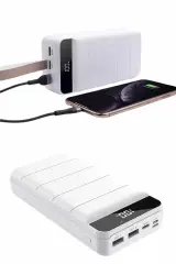 Powerbank 50.000 Mah Dijital Göstergeli Taşınabilir 4 Portlu Hızlı Powerbank Yeni Nesil