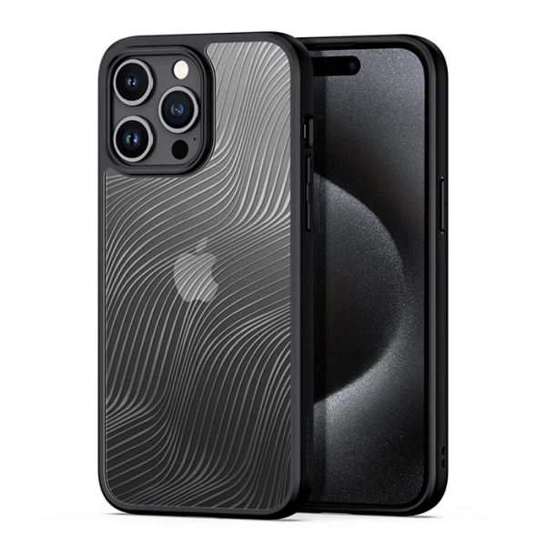 Dux Ducis iPhone 15 Pro Max Aimo Series Premium Buzlu Sert PC-TPU Kılıf-(5775)
