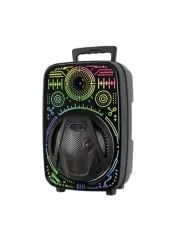 Karaoke Hoparlör RGB LED Işıklı USB FM Radyo Destekli Taşınabilir Speaker
