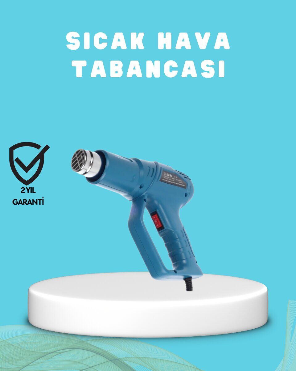 2000W Sıcak Hava Üfleme Tabancası Seramik Rezistanslı Profesyonel