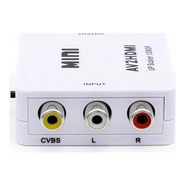ALLY Av To HDMI Mini Switch Rca Composit Audio Video HDMI Görüntü Çevirici Full Hd ve 720P Dönüştürü-(5775)