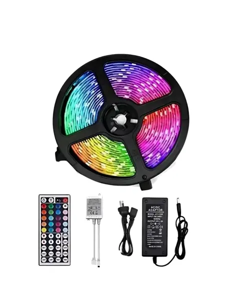 LED Strip RGB 5 Metre Çok Renkli Kumandalı Şerit Led Işık Seti