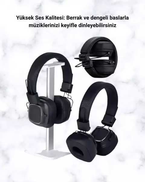Renkli Işık Efektli Bluetooth 5.3 Müzik Kulaklığı Yeni Nesil