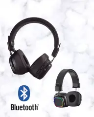 Bluetooth 5.3 Rainbow Işıklı Kulak Üstü Kablosuz Kulaklık Yeni Nesil