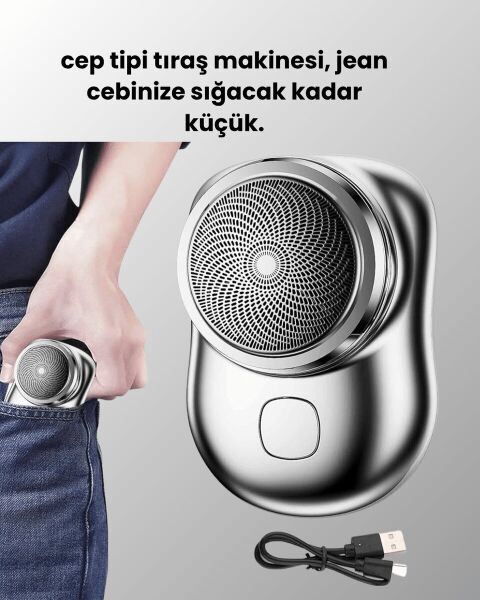 Mikro titreşim motorlu düşük sesli USB girişli tıraş makinesi