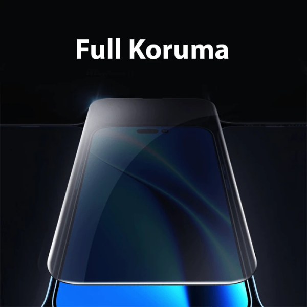 Baseus Schott iPhone 15 Pro Max Privacy Hayalet Full Koruma Tempered Cam Ekran Koruyucu-(5775)