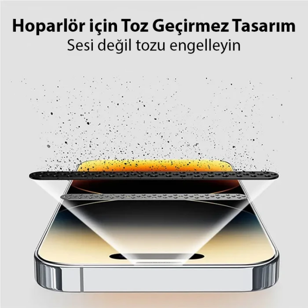 Baseus Corning iPhone 15 Plus Full Koruma Eye-Protection Tempered Cam Ekran Koruyucu-(5775)