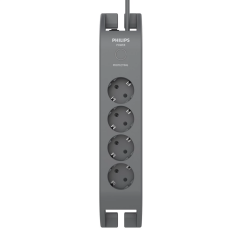 PHILIPS SPN3140A/62 4 Soket Akım Korumalı Priz 900 Joules 2Mt Kablo (Gri)(1923)