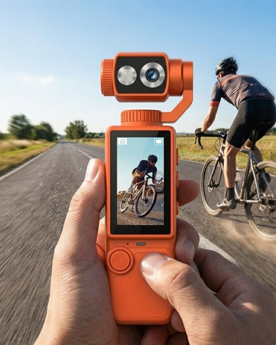 4K Video Çekim Özellikli Gimbal Kamera 180 Derece Dönebilen Lens Stabil Çekim