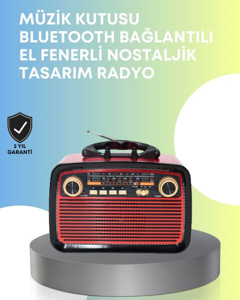 Taşınabilir Bluetooth Hoparlör – Modern Teknoloji ile Nostaljik Radyo Deneyimi FM/AM Fonksiyonu